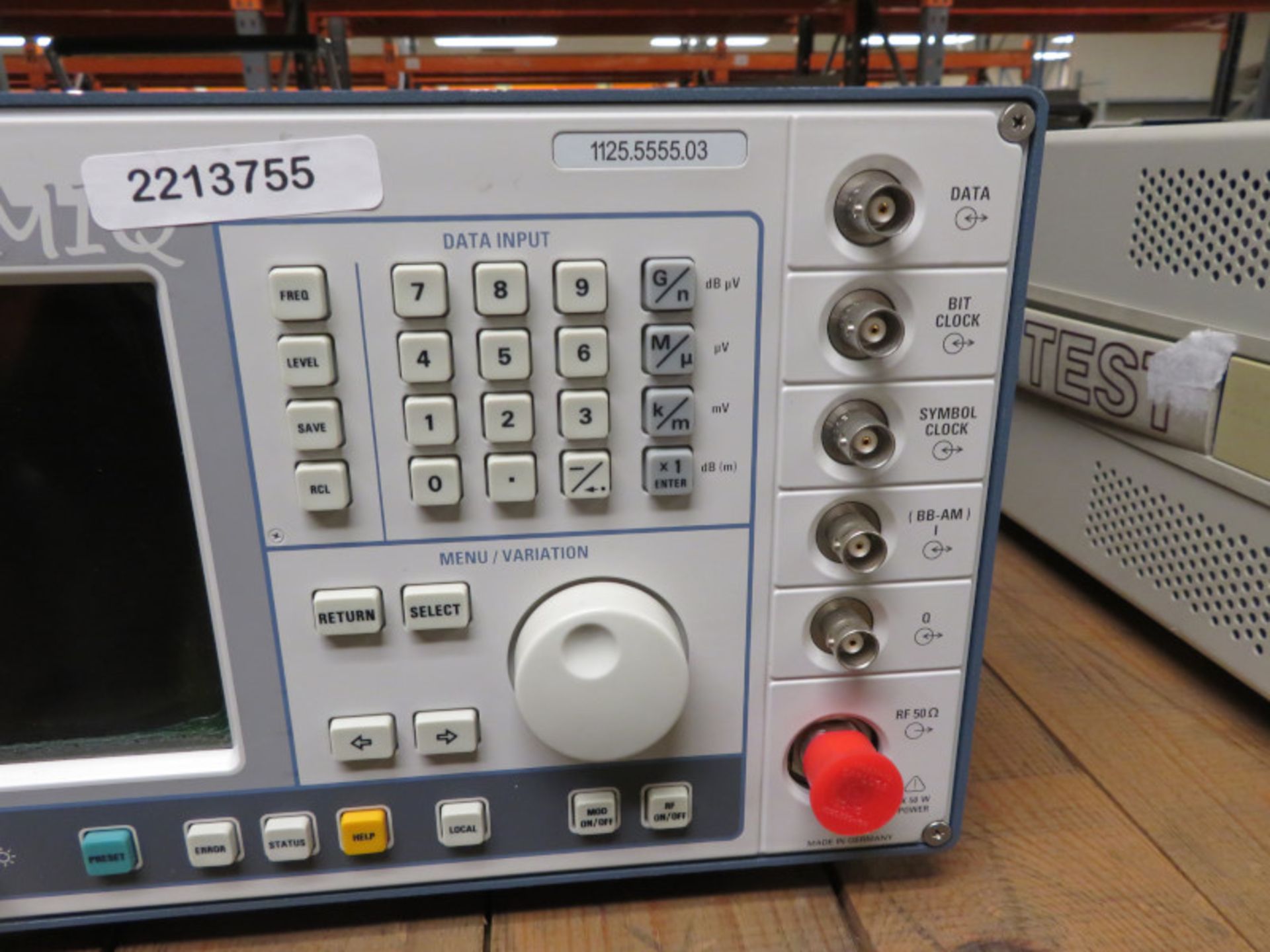 Rohde & Schwarz SMIQ 03B Signal Generator 300kHz - 3.3GHz (No Power Cable) - Image 3 of 4