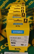 6x Dymo XTL Pre-Sized Labels 3/4 x 1in - 19 x 25mm Black on White Printer Tape