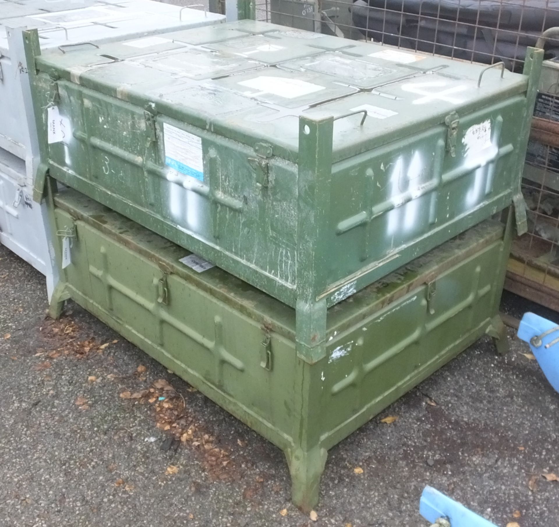 2x Metal storage bins - L1240 x D1000 x H565mm - Image 2 of 2