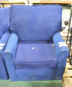 Fabric Armchair - blue