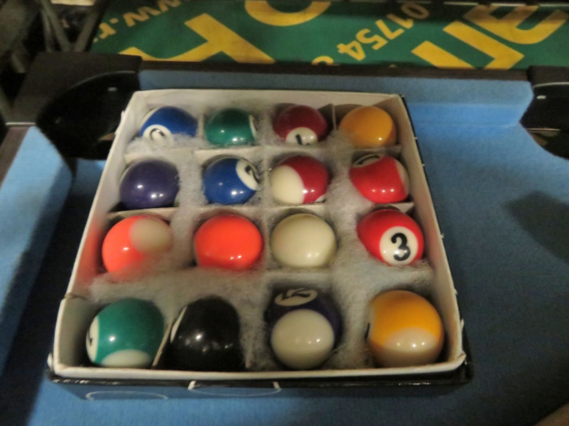 Miniature Pool Table & Accessories - Image 2 of 3