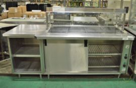 Moffat MHT15/DCG Hot Cupboard with Hotplate Unit - 230v - L2100 x W920 x H1340mm