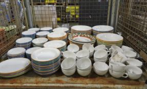 Various crockery - plates, bowls, cups