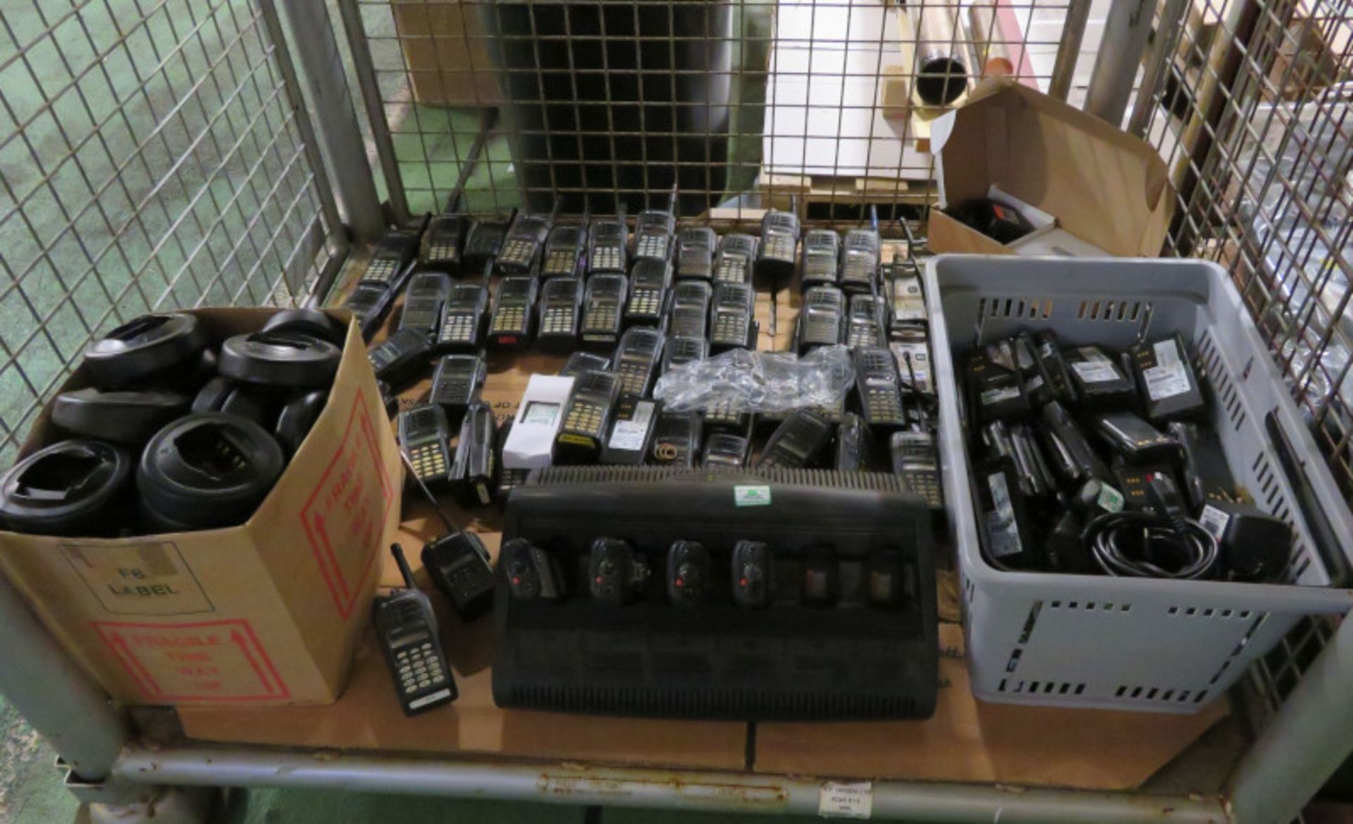 Various Motorola radios - GP688R, GP680, chargers, batteries