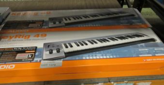 2x M-Audio KeyRig 49 Note Synth-Action USB Keyboards