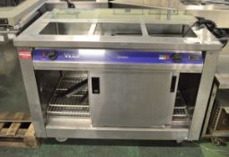 Victor Crown BM30MS Mobile Hot Cupboard with 3 Bain Marie Spaces
