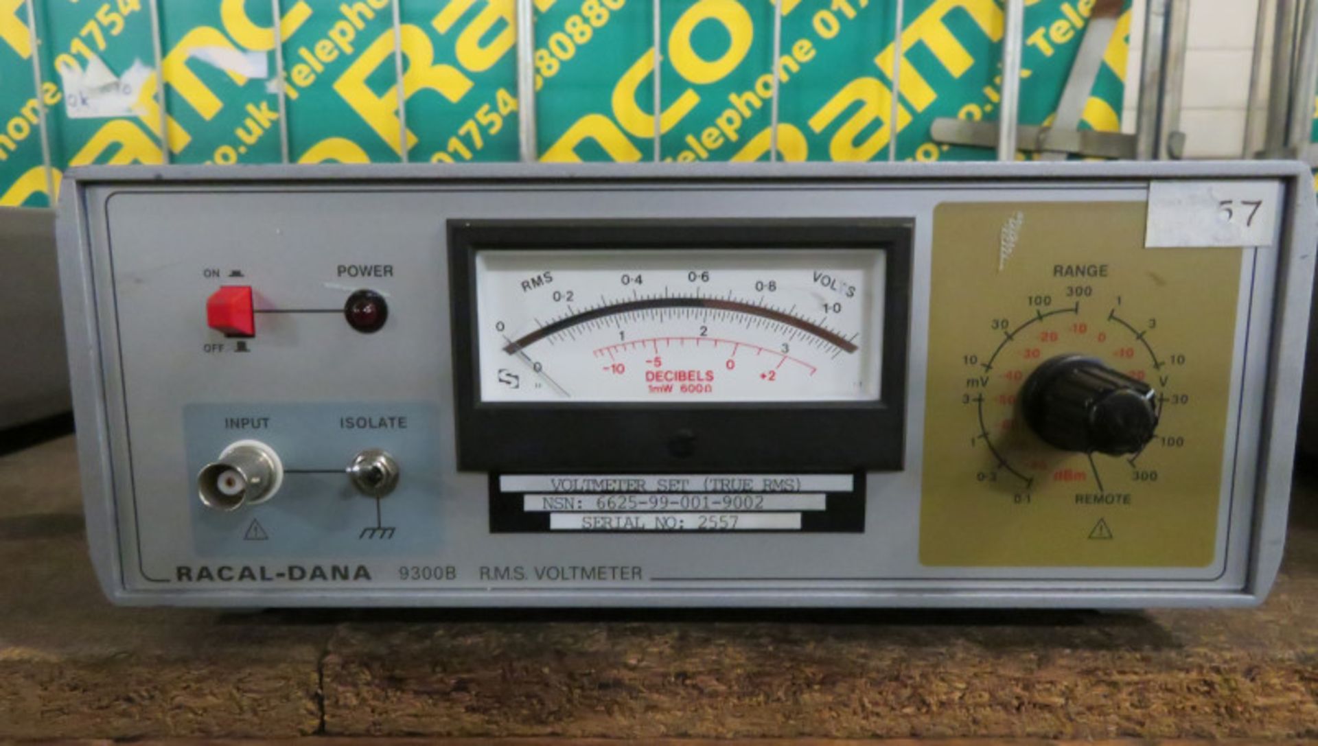 Racal-Dana 9300B R.M.S. Voltmeter Unit - Image 2 of 3