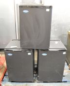 3x Caldura PL40BK 40L Compact Mini Fridges -240v