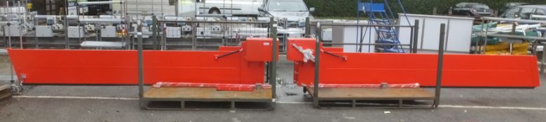 Flood barrier assembly - Pair - Lengths 4460mm (Right Side) & 4450mm (Left Side)