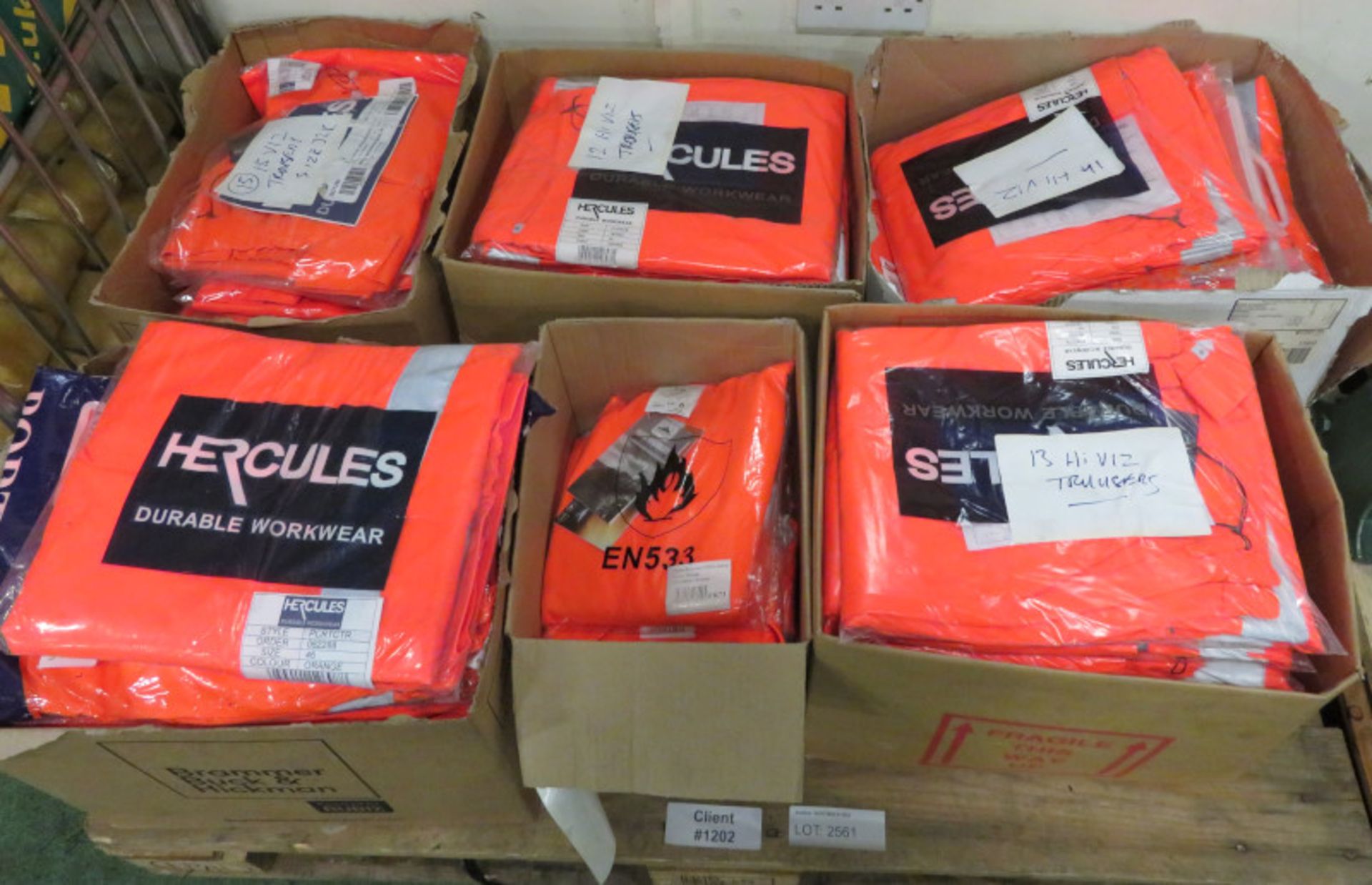 Hercules Hi-Vis orange trousers & jackets - various sizes