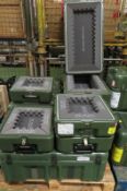 Green Plastic Shipping / Storage Case L84 x W53 x H48cm, 2x Green Plastic Shipping / Stora