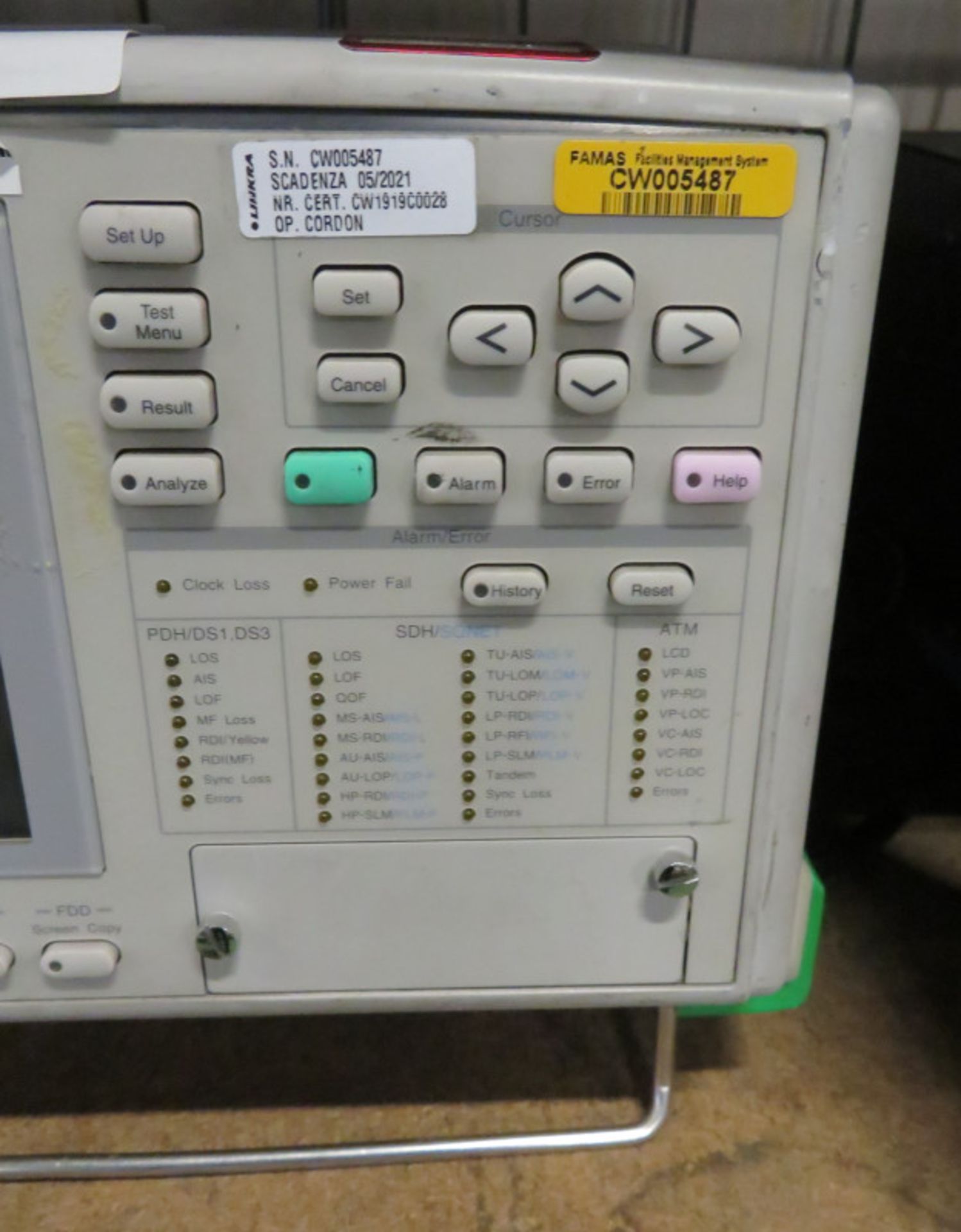 Anritsu MP1570A Sonet/SDH/PDH/ATM analyzer - Image 2 of 3