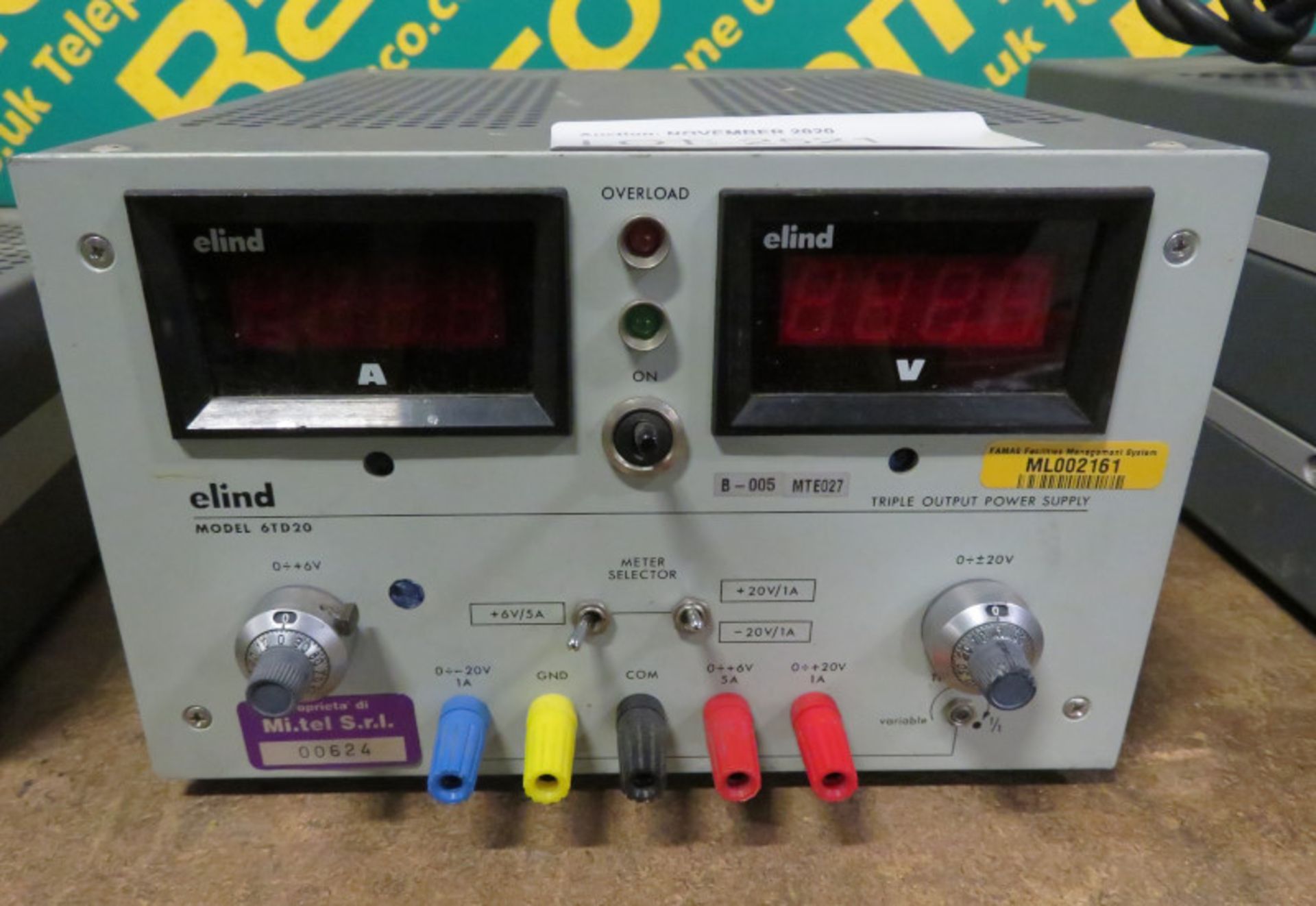 Elind 6TD20 triple output power supply - Image 2 of 3