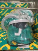 LPHA green plastic visors