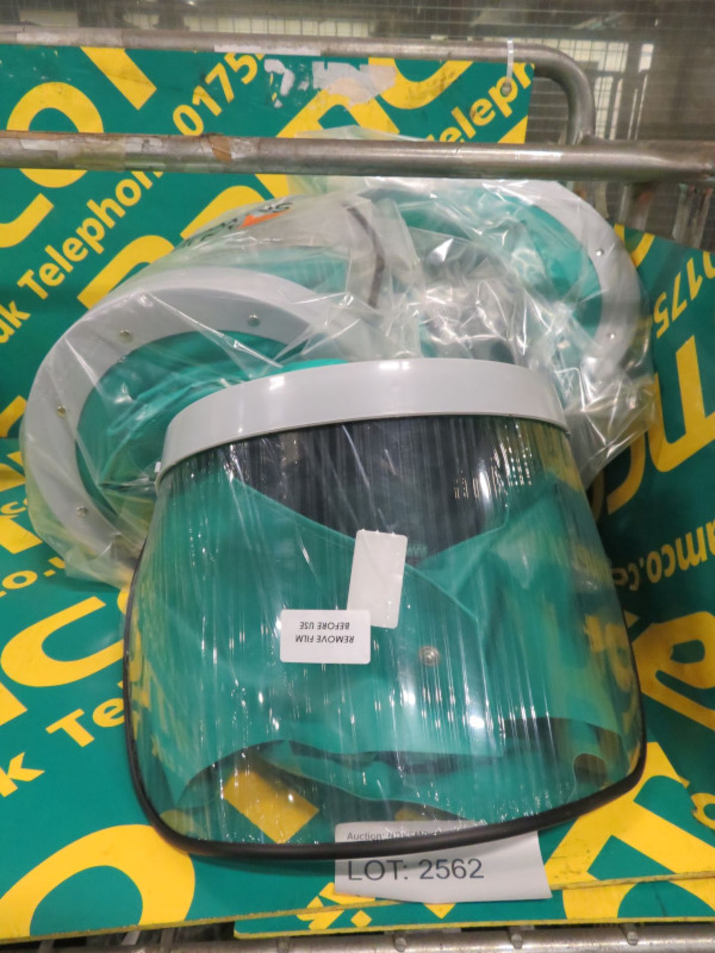 LPHA green plastic visors