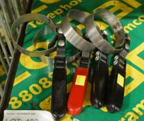 4x Oil Filter Removal Clamps