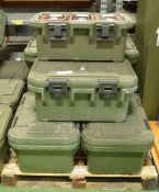 8x Cambro Green Plastic Food Containers L650 x W440 x H310mm