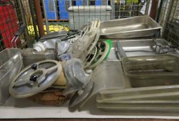 Fryer baskets, plastic & metal trays, cutter spares