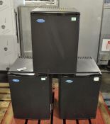 3x Caldura PL40BK 40L Compact Mini Fridges -240v