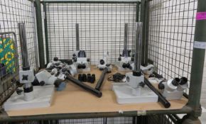 4x Microscopes with eyepieces & stands