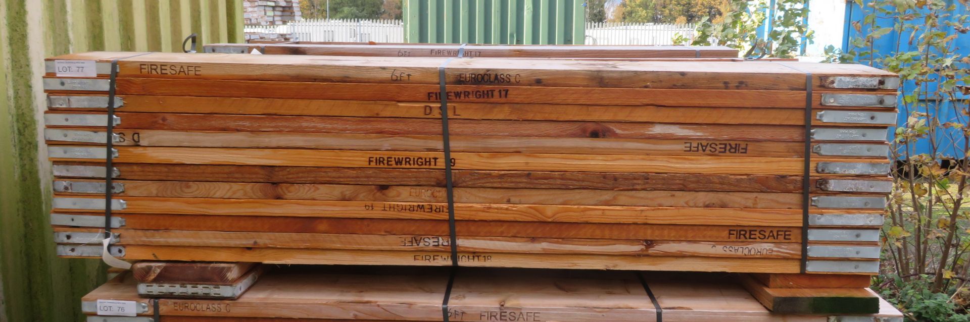 48x 6ft Wooden Scaffolding Boards. Please Note There Is A £10 Loading Charge On This Lot.