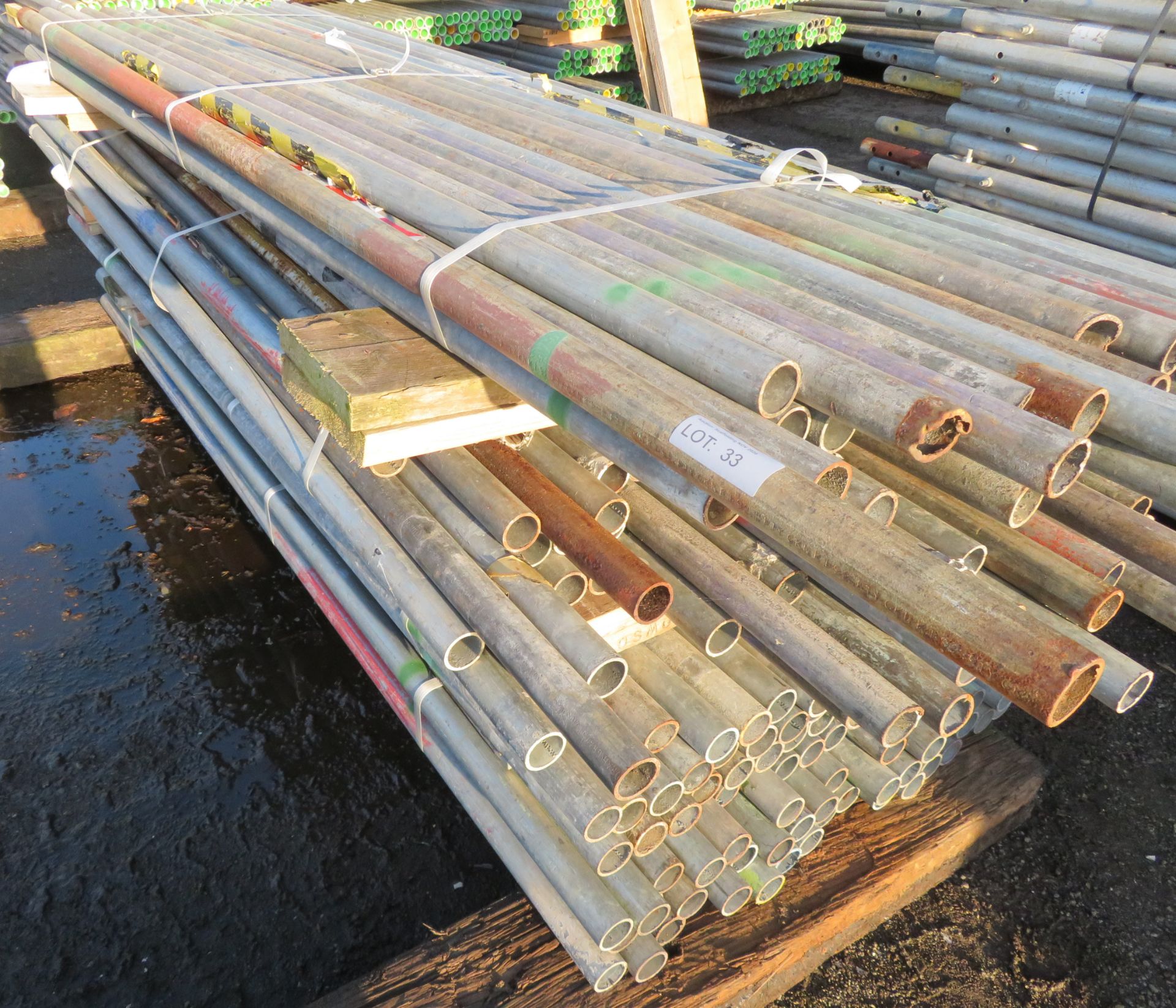 200x Various Length Galvanised Steel Scaffolding Poles. Lengths Range Between 9ft - 8ft. - Image 5 of 5