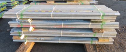 200x Various Length Galvanised Steel Scaffolding Poles. Lengths Range Between 8ft - 8.5ft.