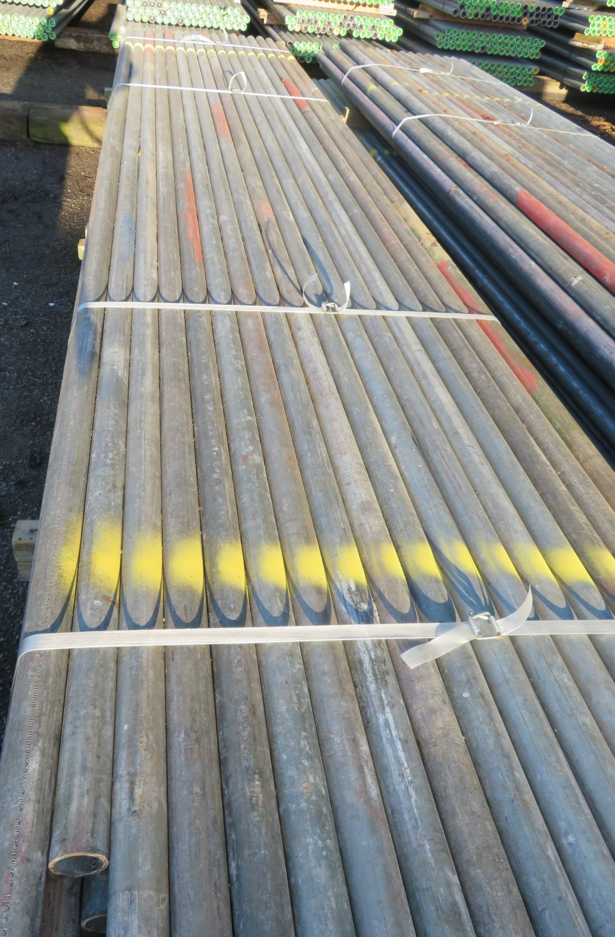 100x Various Length Galvanised Steel Scaffolding Poles. Lengths Range Between 15.5ft - 13ft. - Image 5 of 5