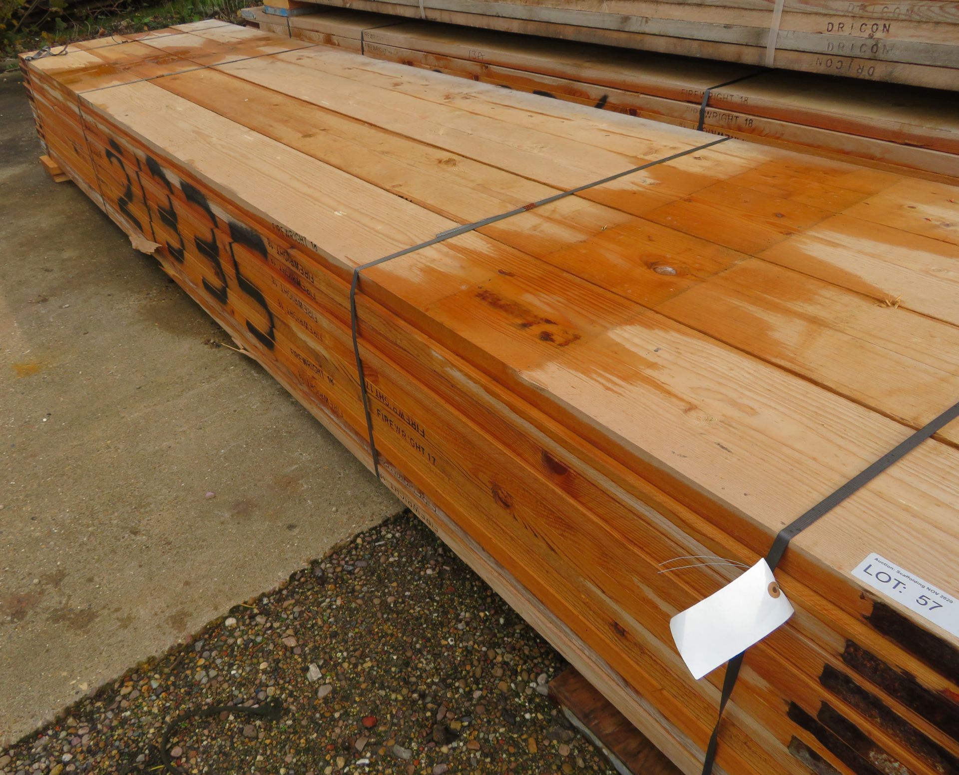 44x 13ft Wooden Scaffolding Board. Please Note There Is A £10 Loading Charge On This Lot. - Image 4 of 4