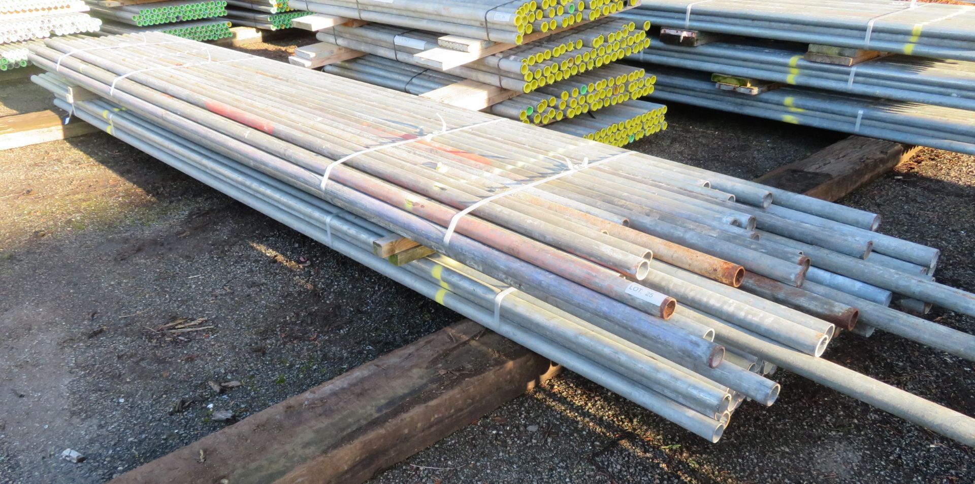 100x Various Length Galvanised Steel Scaffolding Poles. Lengths Range Between 16ft - 14ft. - Image 2 of 5