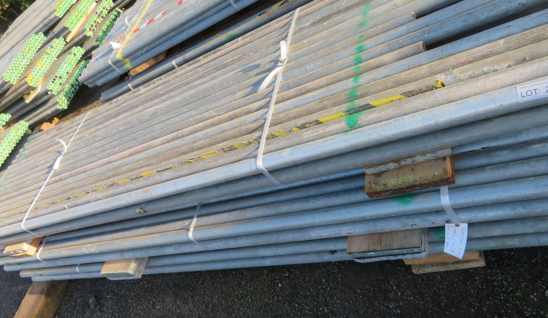 150x Various Length Galvanised Steel Scaffolding Poles. Lengths Range Between 11.5ft - 8ft. - Image 5 of 5
