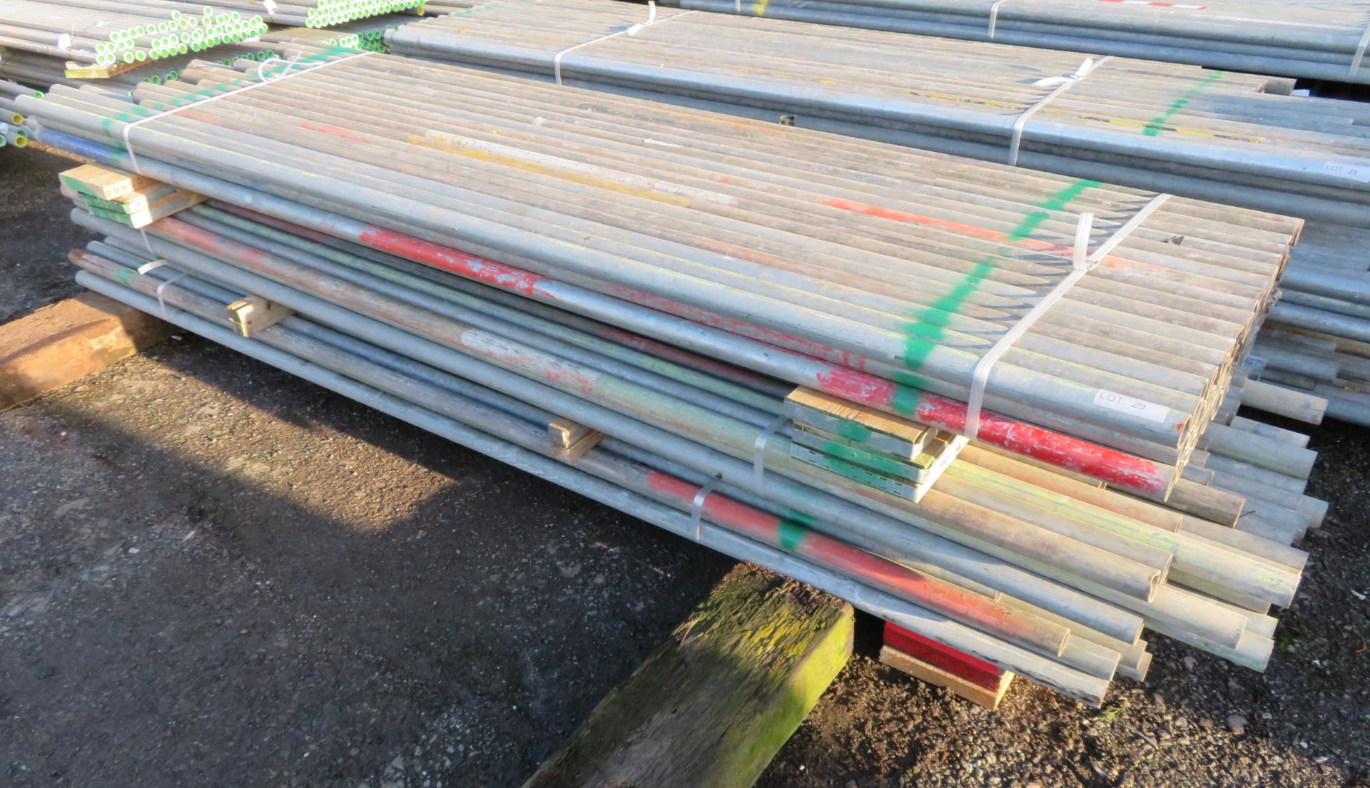 150x Various Length Galvanised Steel Scaffolding Poles. Lengths Range Between 11.5ft - 8.5ft. - Image 2 of 6