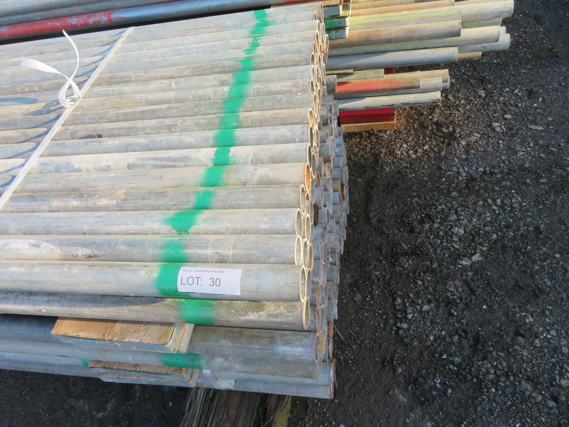 150x Various Length Galvanised Steel Scaffolding Poles. Lengths Range Between 8.5ft - 7.5ft. - Image 3 of 6