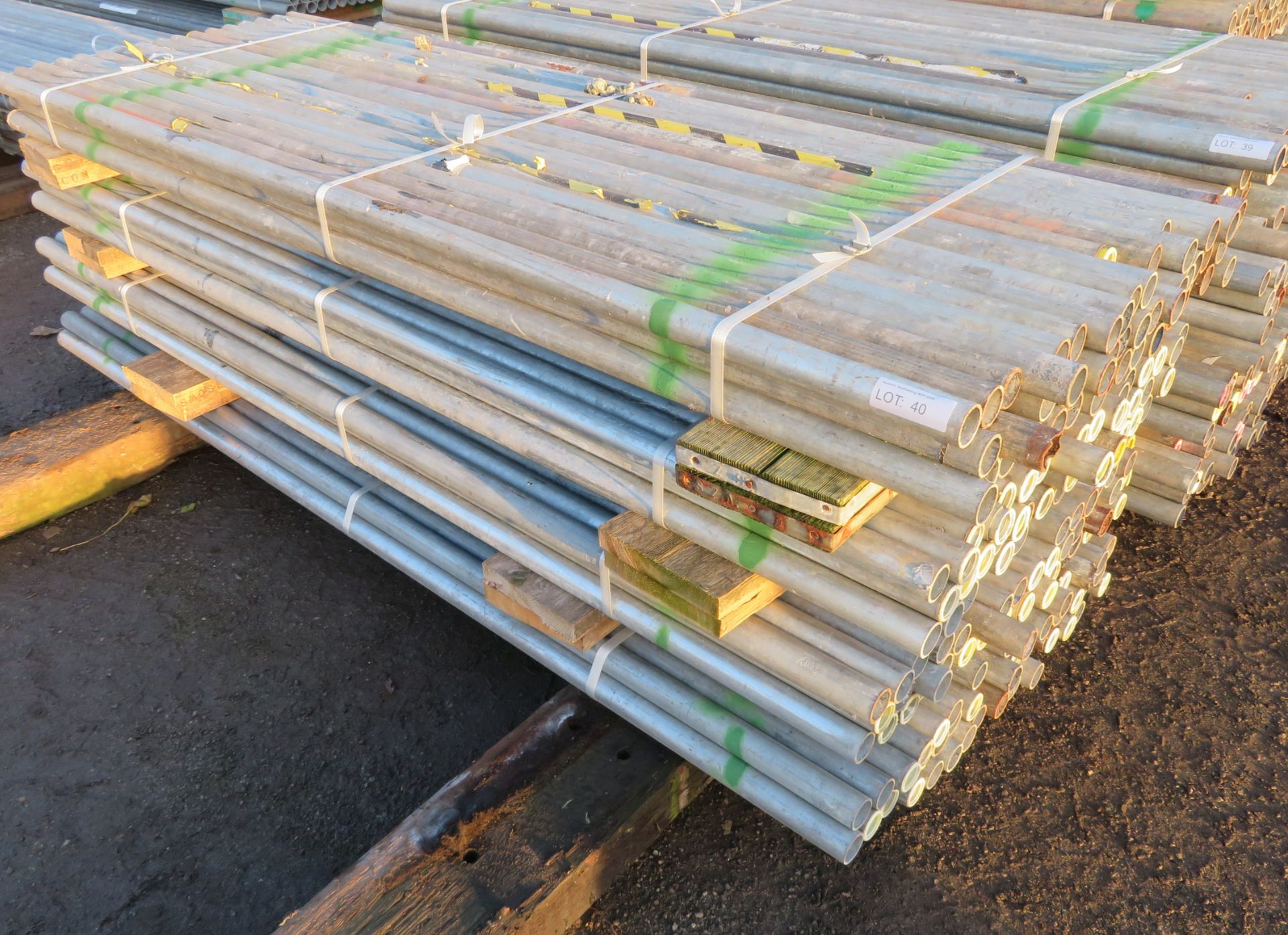 200x Various Length Galvanised Steel Scaffolding Poles. Lengths Range Between 8ft - 8.5ft. - Image 2 of 5