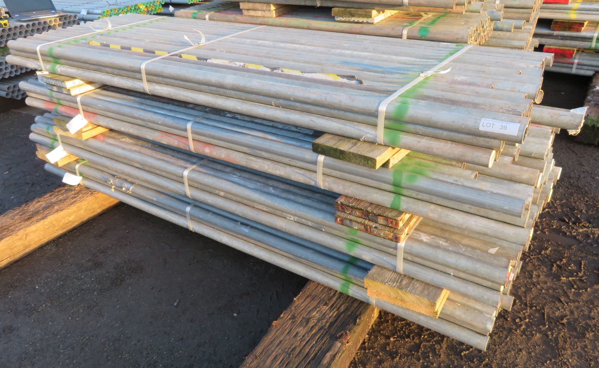 200x Various Length Galvanised Steel Scaffolding Poles. Lengths Range Between 8ft - 8.5ft. - Image 2 of 6