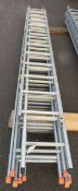 10x Aluminium 3.8m 13 Rung Scaffolding Ladder.