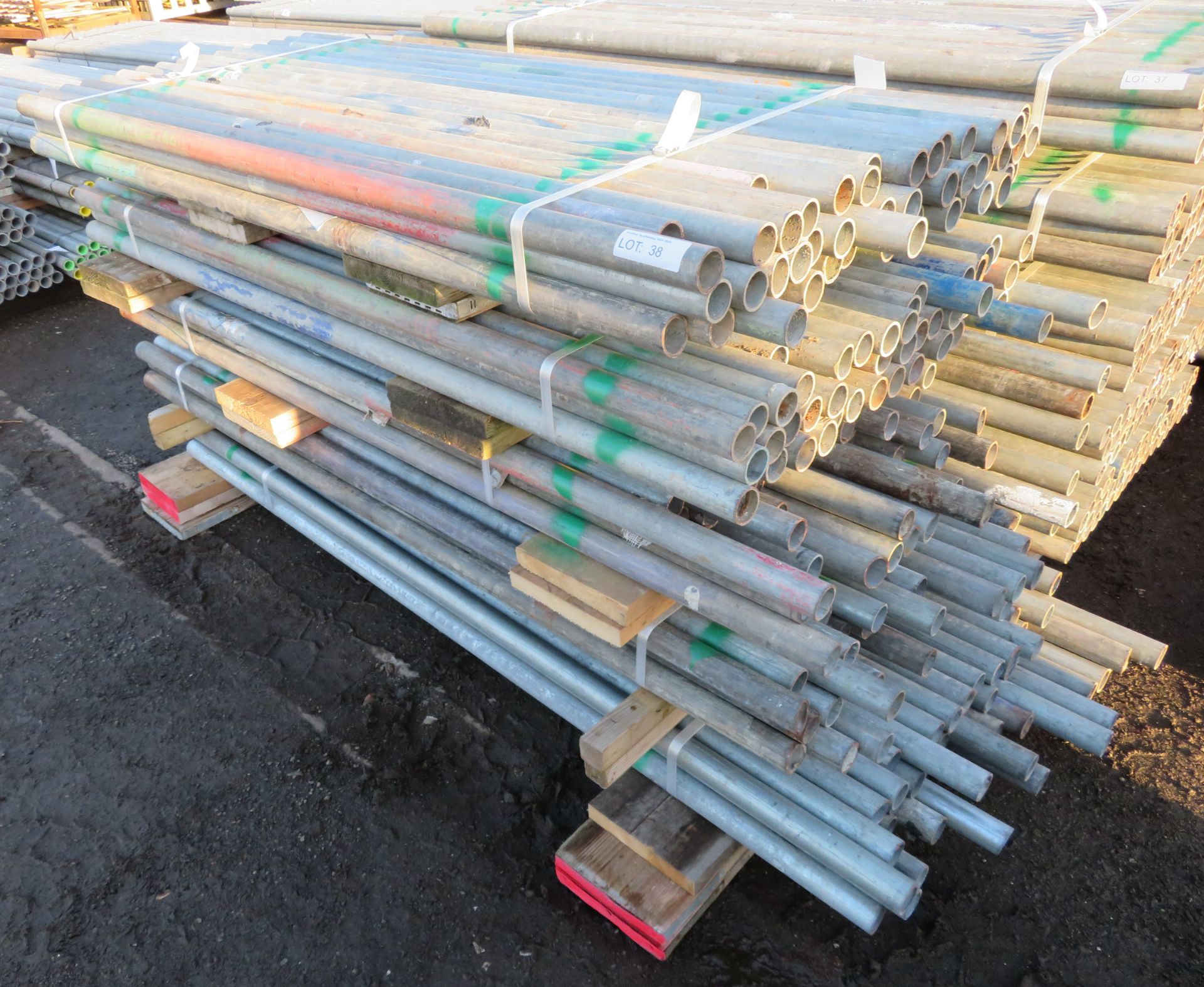 250x Various Length Galvanised Steel Scaffolding Poles. Lengths Range Between 7ft - 5.5ft. - Image 2 of 5