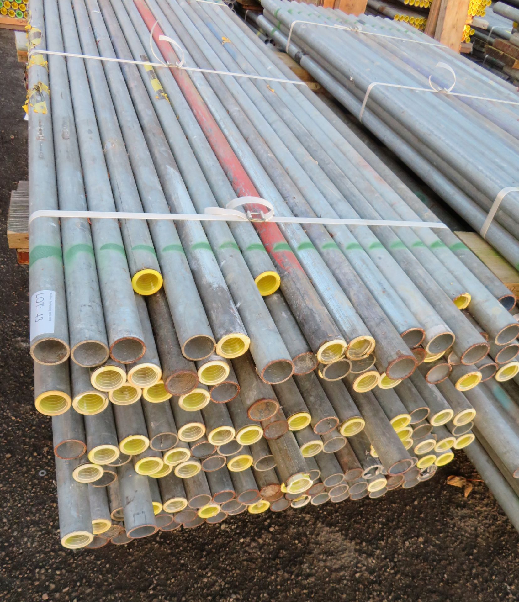 150x Various Length Galvanised Steel Scaffolding Poles. Lengths Range Between 9ft - 7.5ft. - Image 4 of 5