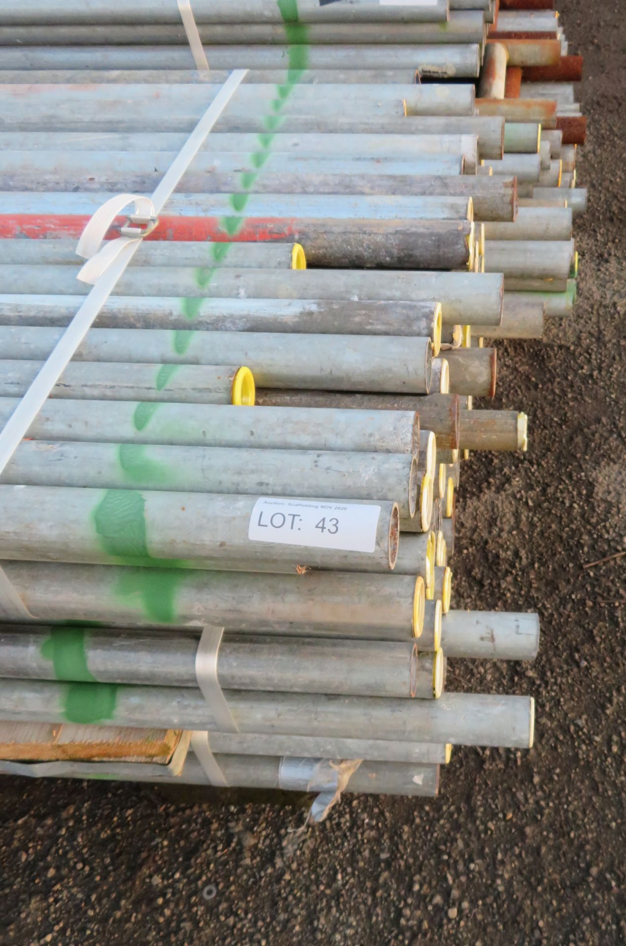 150x Various Length Galvanised Steel Scaffolding Poles. Lengths Range Between 9ft - 7.5ft. - Image 3 of 5