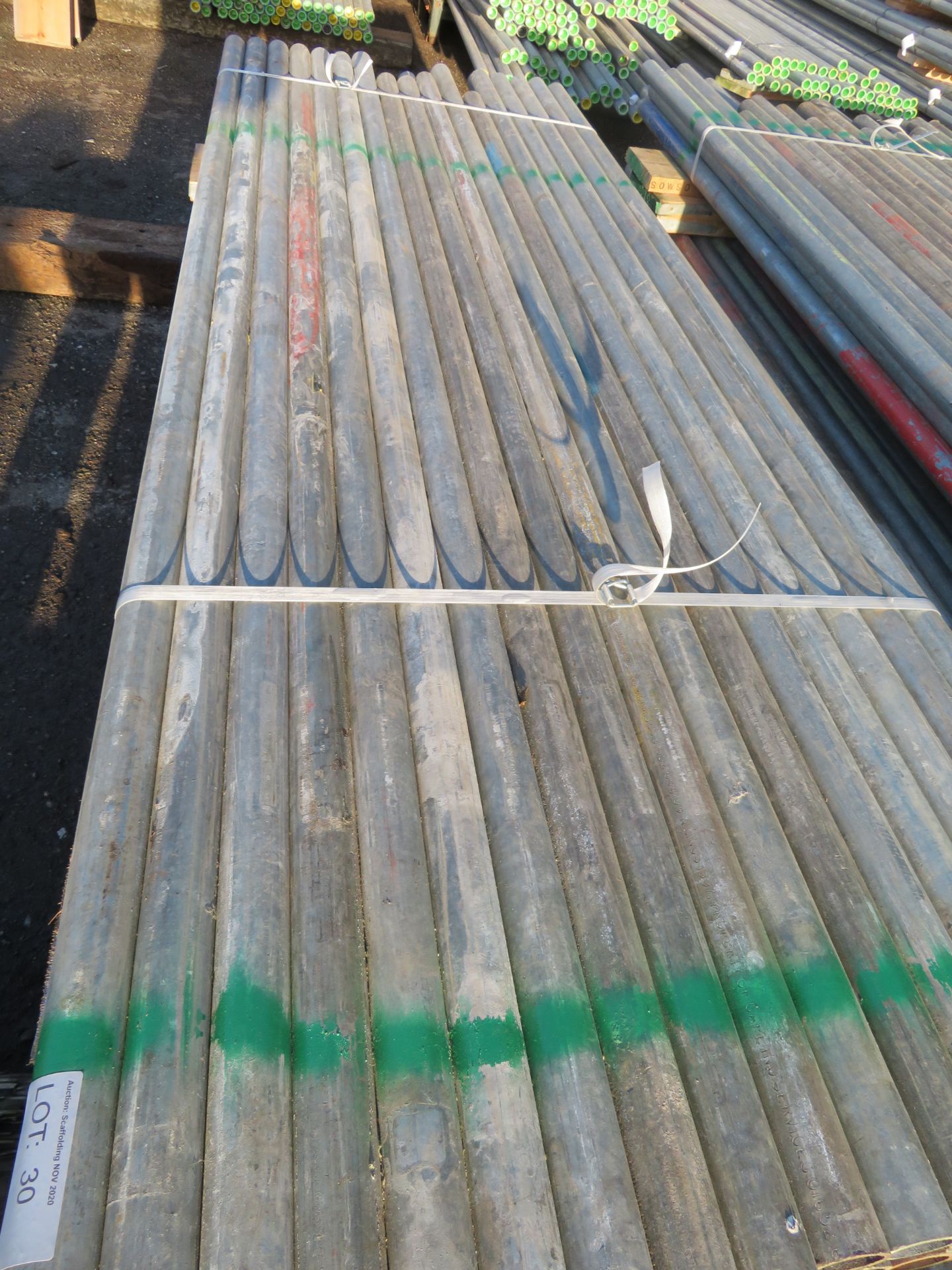 150x Various Length Galvanised Steel Scaffolding Poles. Lengths Range Between 8.5ft - 7.5ft. - Image 5 of 6