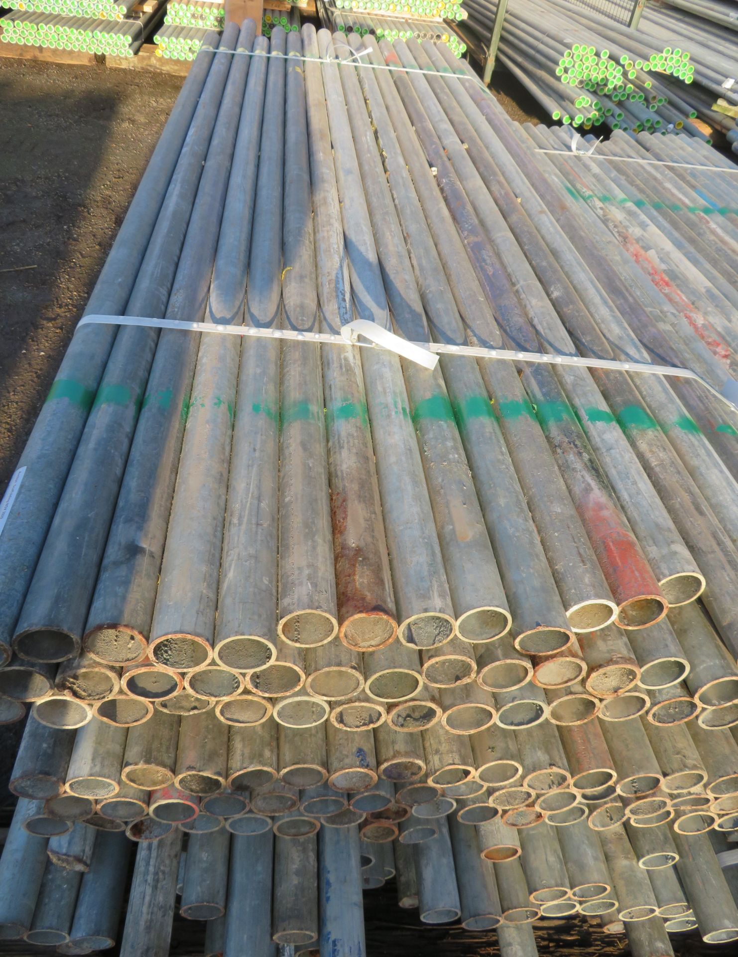 200x Various Length Galvanised Steel Scaffolding Poles. Lengths Range Between 8ft - 7.5ft. - Image 4 of 5