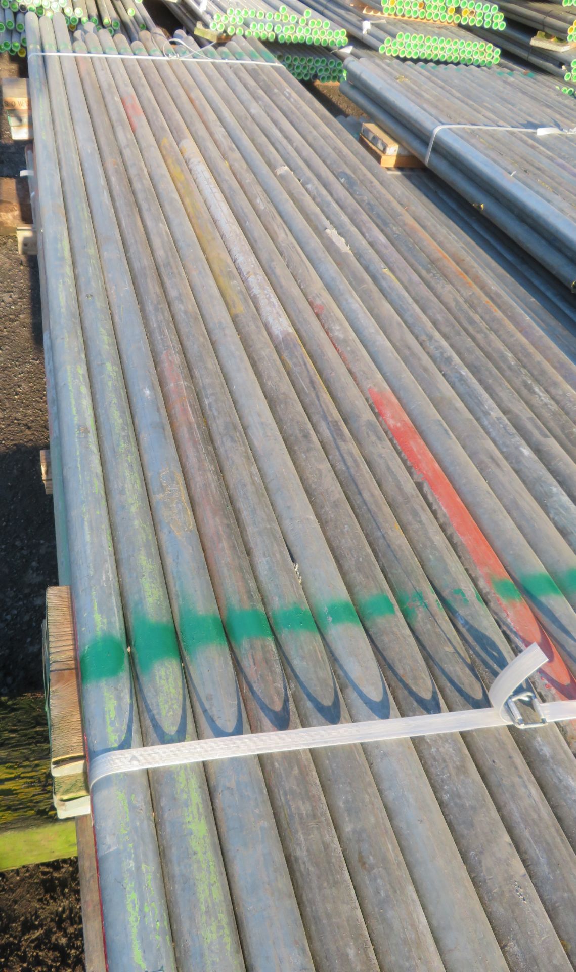 150x Various Length Galvanised Steel Scaffolding Poles. Lengths Range Between 11.5ft - 8.5ft. - Image 5 of 6