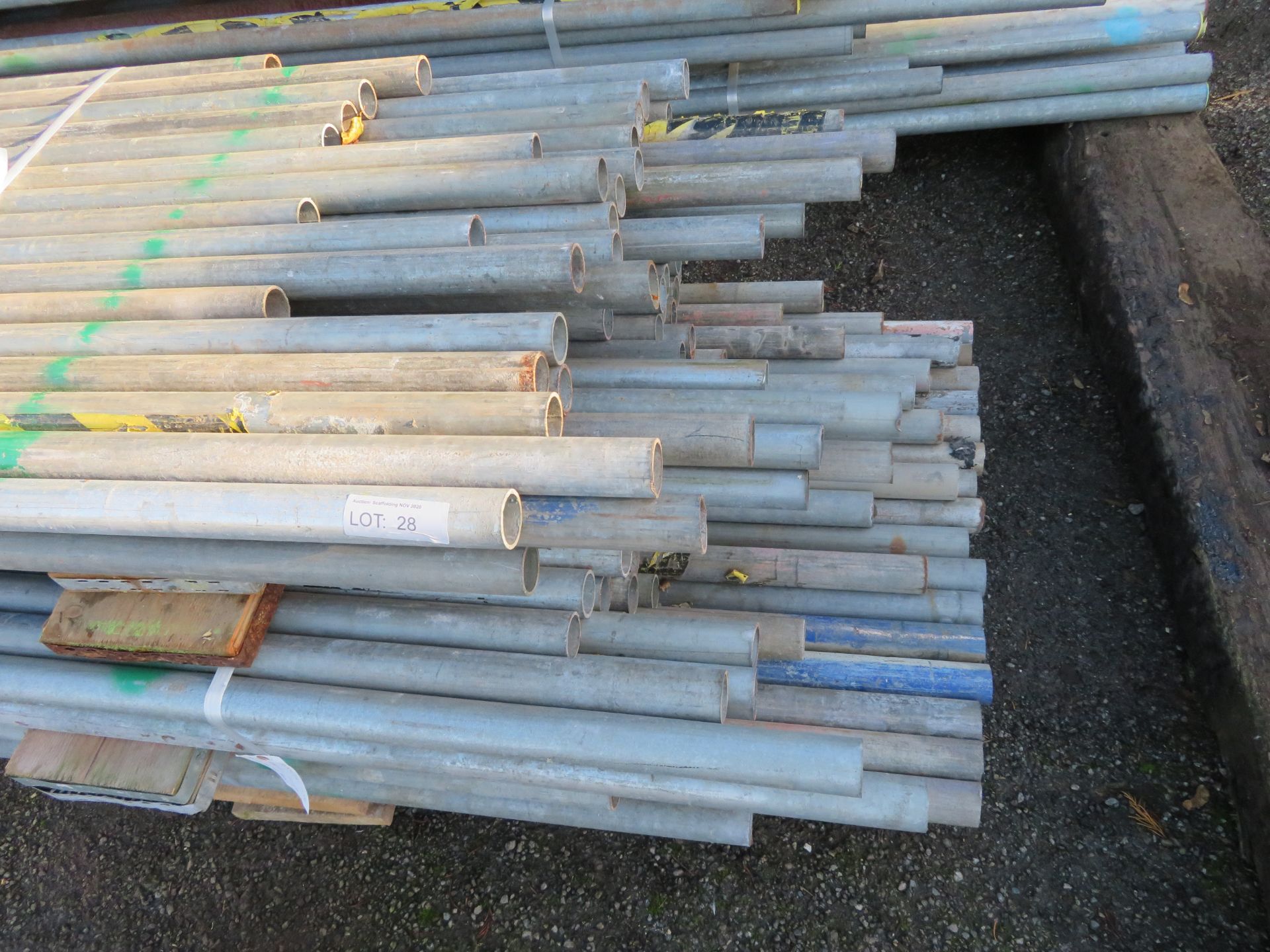 150x Various Length Galvanised Steel Scaffolding Poles. Lengths Range Between 11.5ft - 8ft. - Image 3 of 5