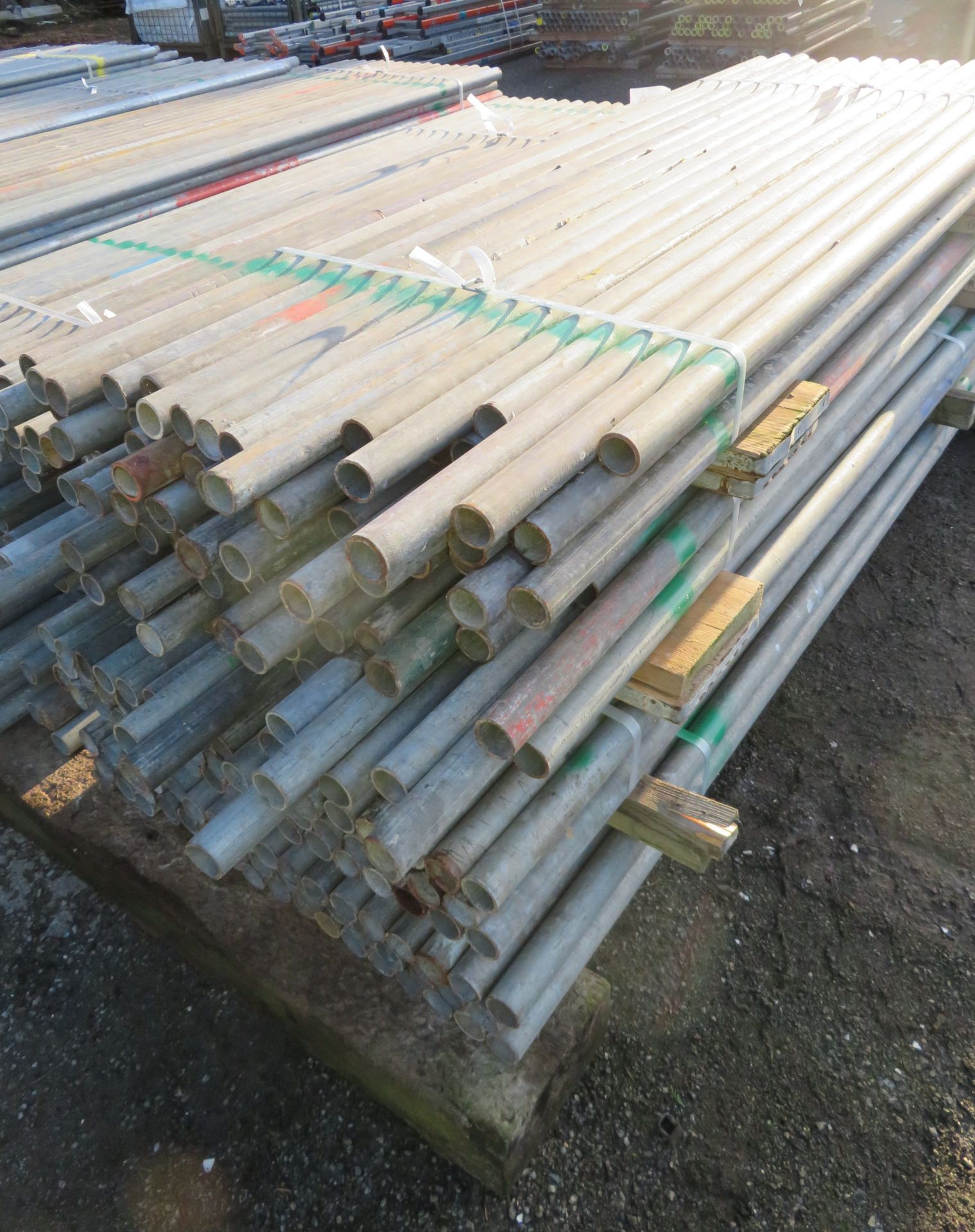 200x Various Length Galvanised Steel Scaffolding Poles. Lengths Range Between 8ft - 7.5ft. - Image 5 of 5