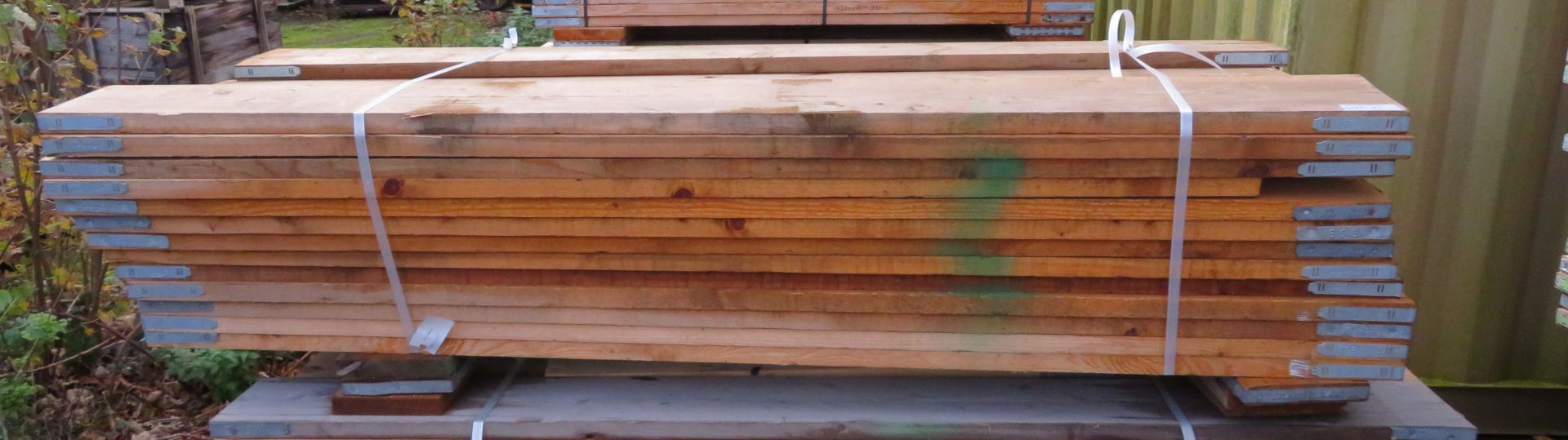 50x Wooden Scaffolding Boards 2.3 -2.4m . Please Note There Is A £10 Loading Charge On The