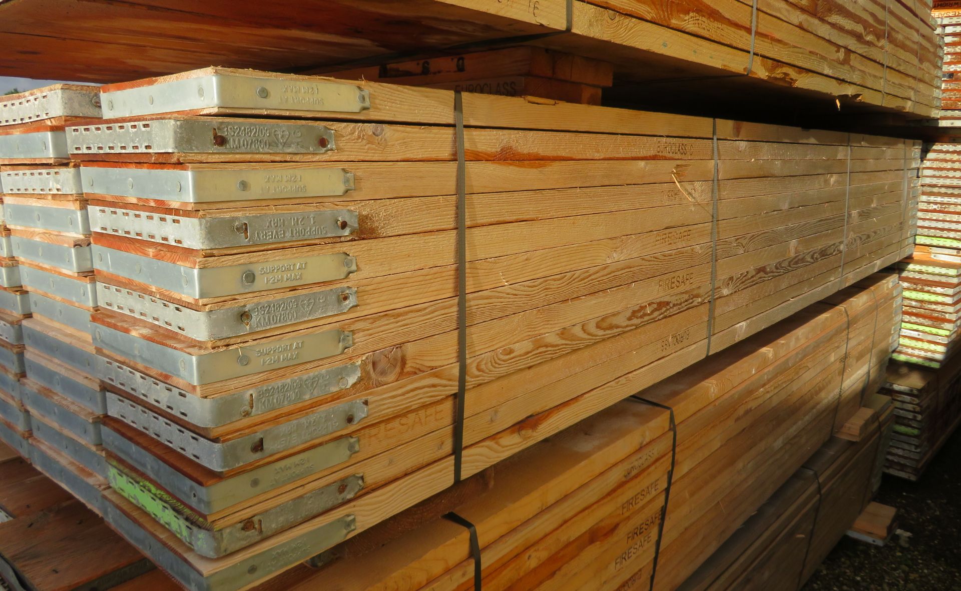 48x 10ft Wooden Scaffolding Board. Please Note There Is A £10 Loading Charge On This Lot. - Image 4 of 4