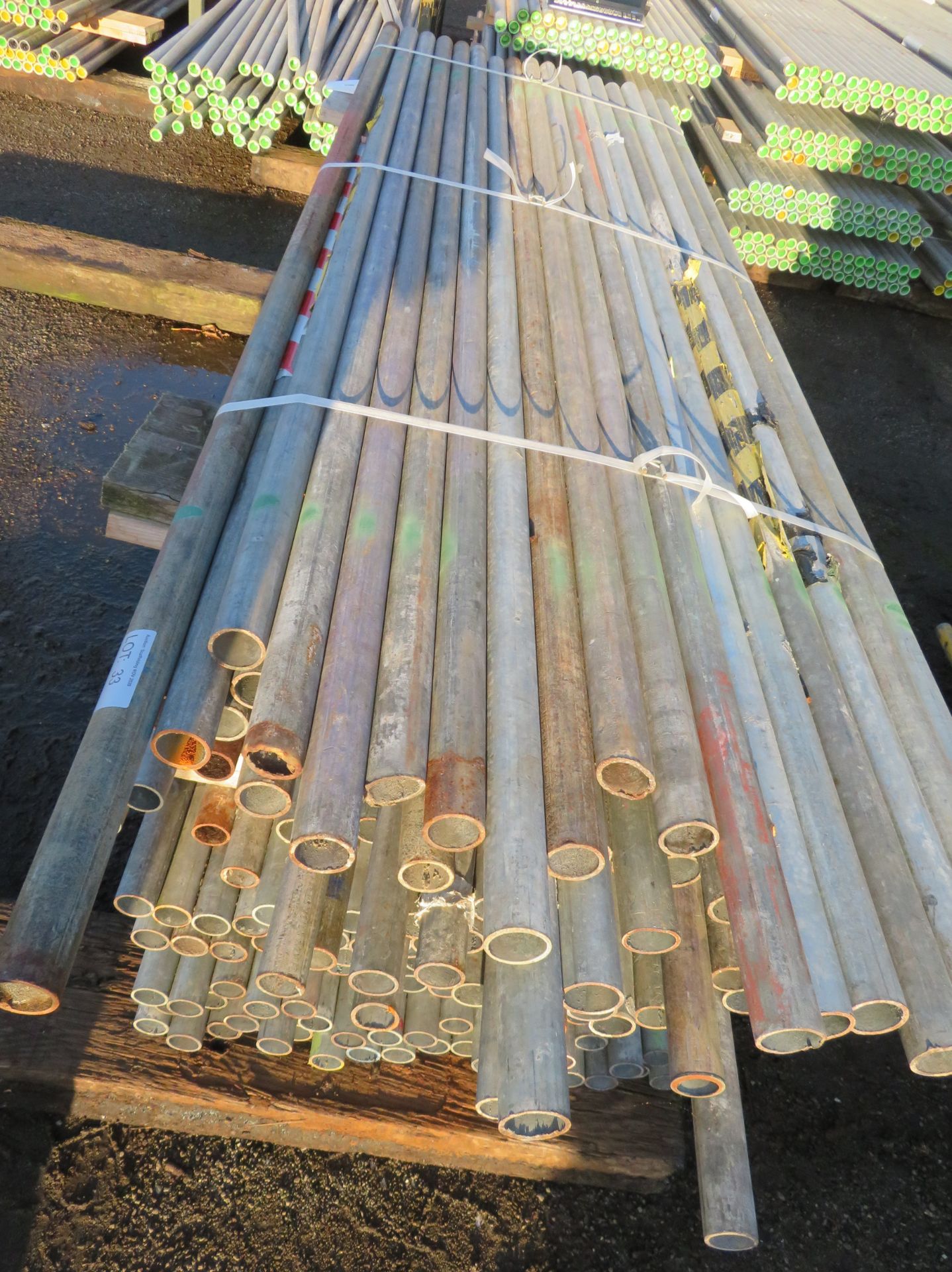 200x Various Length Galvanised Steel Scaffolding Poles. Lengths Range Between 9ft - 8ft. - Image 4 of 5