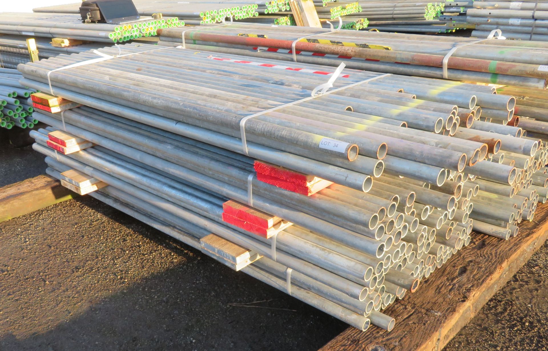 200x Various Length Galvanised Steel Scaffolding Poles. Lengths Range Between 8.5ft - 7ft. - Image 2 of 5