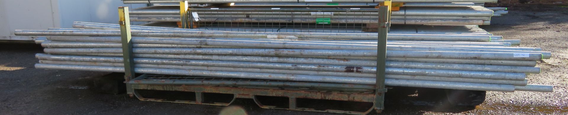 100x 13ft Galvanised Steel Scaffolding Poles 48mm Diameter x 4mm Thick.