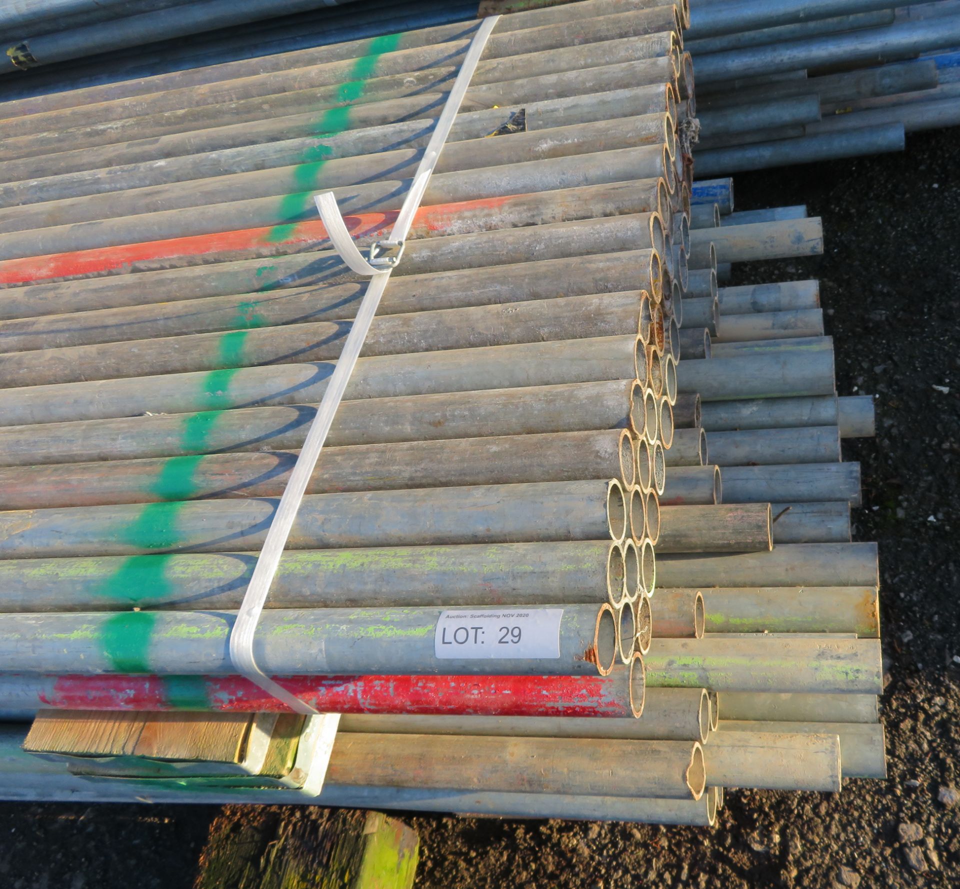 150x Various Length Galvanised Steel Scaffolding Poles. Lengths Range Between 11.5ft - 8.5ft. - Image 3 of 6